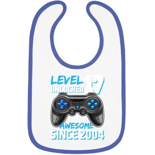 Level 17 Unlocked Awesome 2004 Video Game 17th Birthday Baby Bib