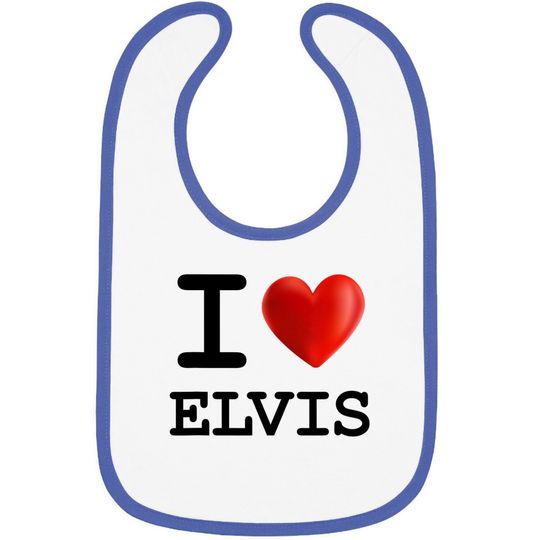 I Love Elvis Heart Name Baby Bib