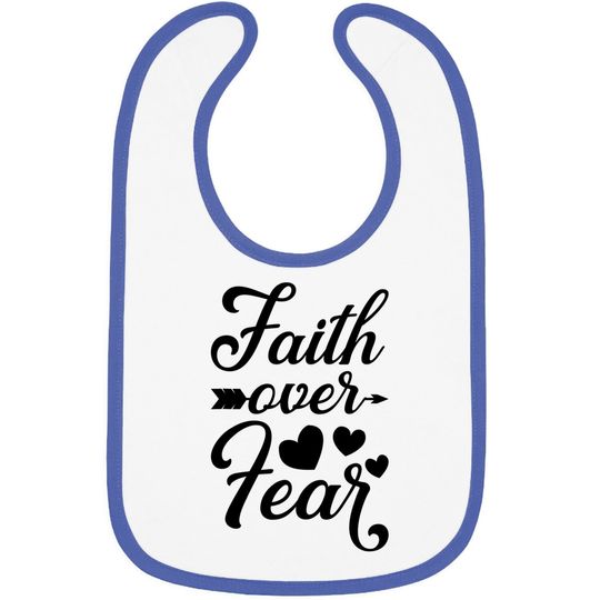 Faith Over Fear Inspirational Jesus Quote Gift Christian Baby Bib