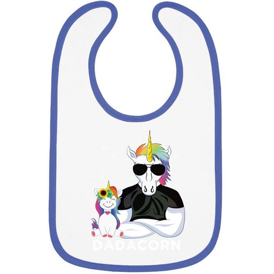 Dadacorn Muscle Unicorn Dad Baby, Daughter, Fathers Day Gift Baby Bib