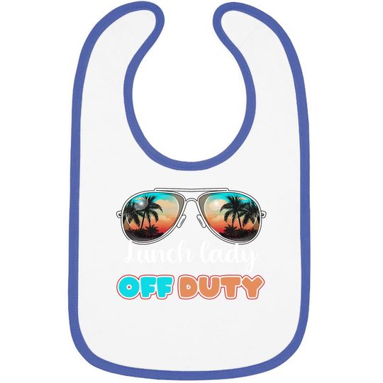 Lunch Lady Off Duty Sunglasses Beach Sunset Baby Bib