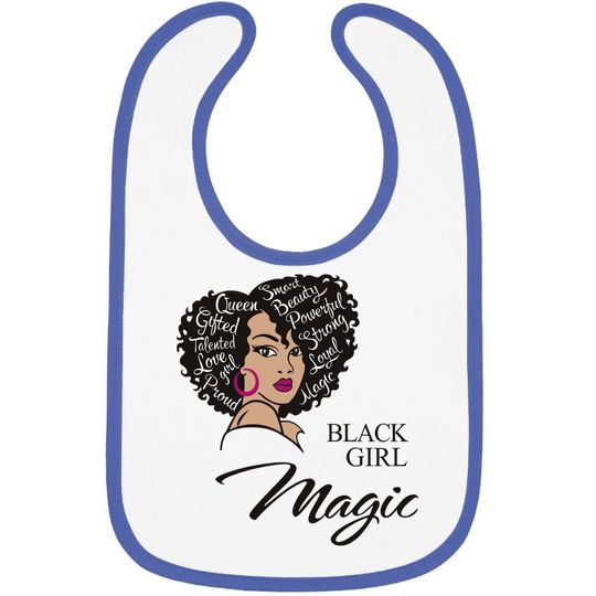 Black Girl Magic Baby Bib For Melanin Afro Woman Bib Black Girl Bib Afro Queen Black Pride Short Sleeve Tops