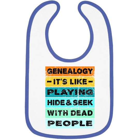 Retro Vintage Genealogy Playing Hide And Seek Genealogist Baby Bib