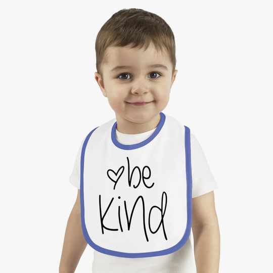 Be Kind Baby Bib Cute Graphic Blessed Baby Bib Funny Inspirational Teacher Fall Bib Tops