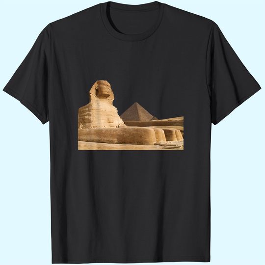 Great Sphinx of Giza and the Egyptian Pramids T Shirt