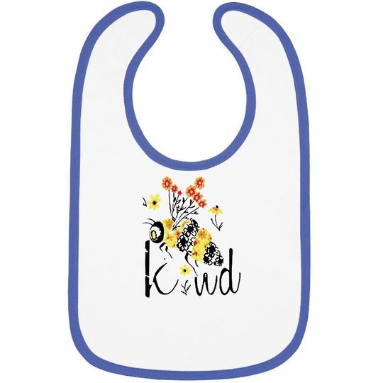 Bee Kind Graphic Floral Baby Bib