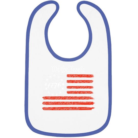 Country Life We The People American Flag Constitution Navy Blue Baby Bib