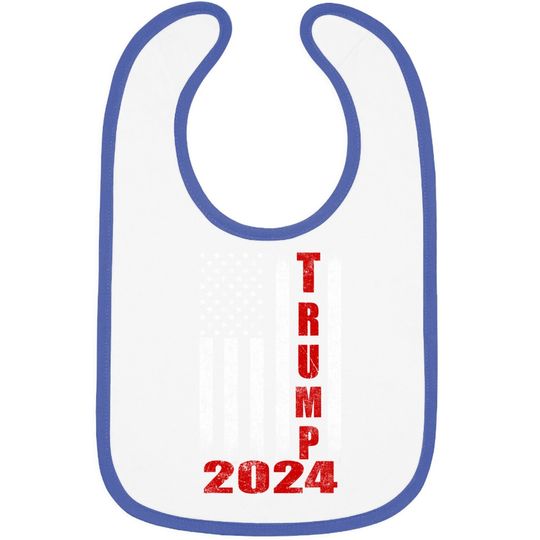 American Flag Design Trump 2024 Baby Bib