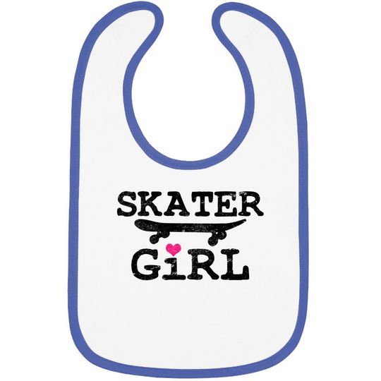 Skater Girl Skateboard Skateboarding Baby Bib