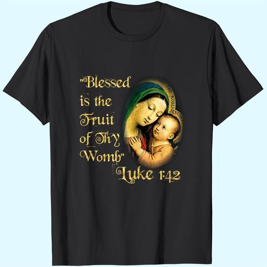 Our Lady Virgin Hail Mary and Jesus Prayer T Shirt