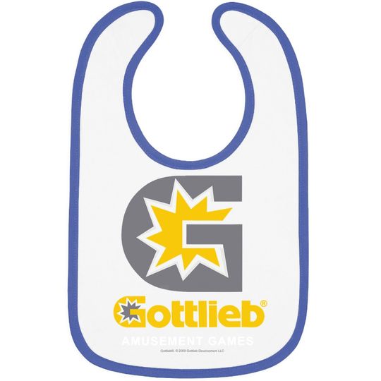 Gottlieb Pinball Amusement Games Logo Pinball Baby Bib