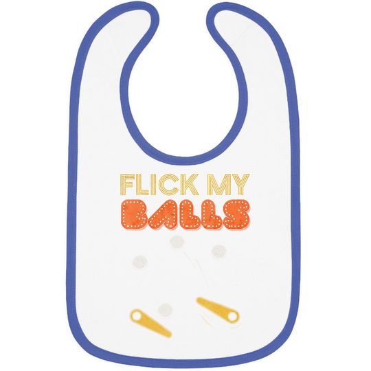 Flick My Balls - Classic Retro Pinball Baby Bib Gift