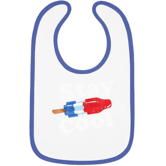 Summer Popsicle Stay Cool Funny Bomb Retro 80s Pop Gift Baby Bib