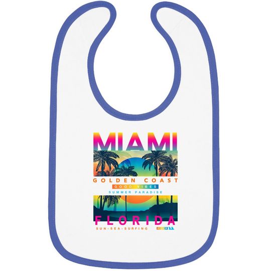 Miami Baby Bib Colorful Sunrise