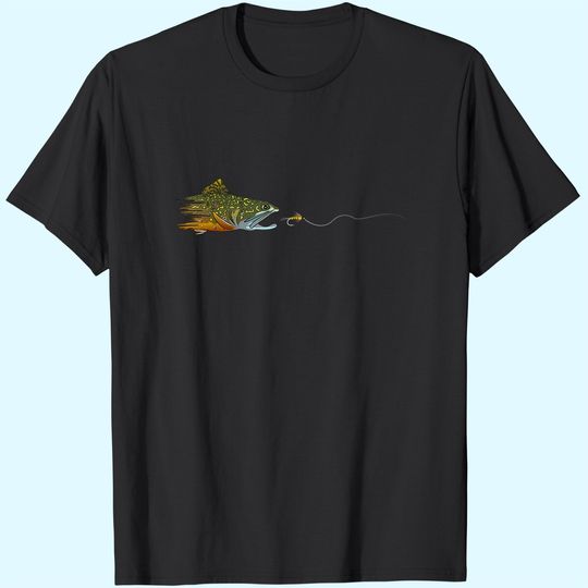 Fly Fishing Brook Trout Dry Fly Tying Fisherman T-Shirt