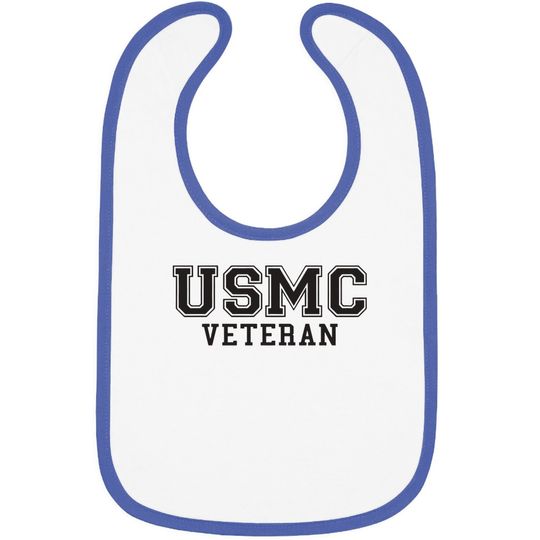Usmc Veteran Athletic Logo Marines Short Sleeve Baby Bib