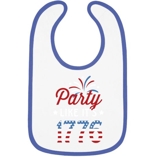 Instant Message Party Like Its 1776 - Short Sleeve Graphic Baby Bib