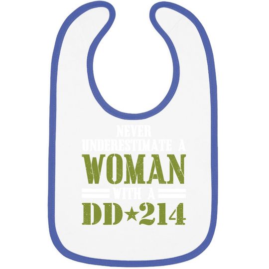 Never Underestimate A With Dd 214 Veterans Day Baby Bib