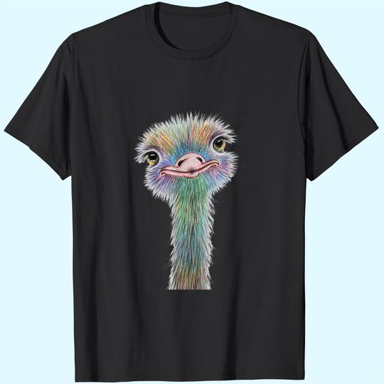 Colorful Ostrich Beautiful Artistic Animal T Shirt