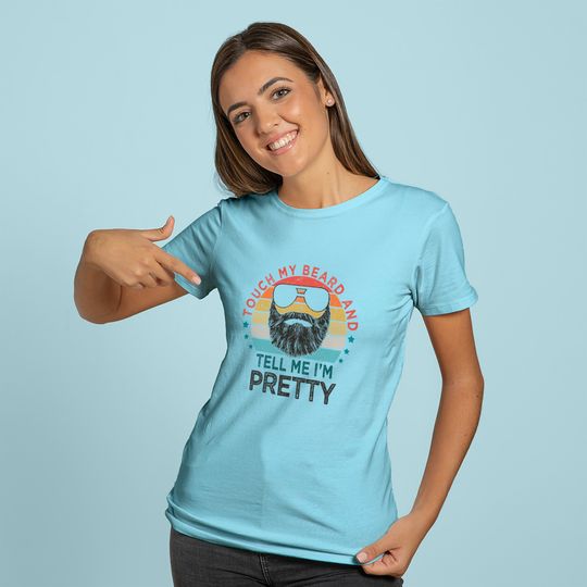 Retro Vintage Funny Touch My Beard And Tell Me I'm Pretty Hoodie