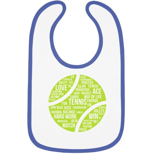 Tennis Quote Baby Bib
