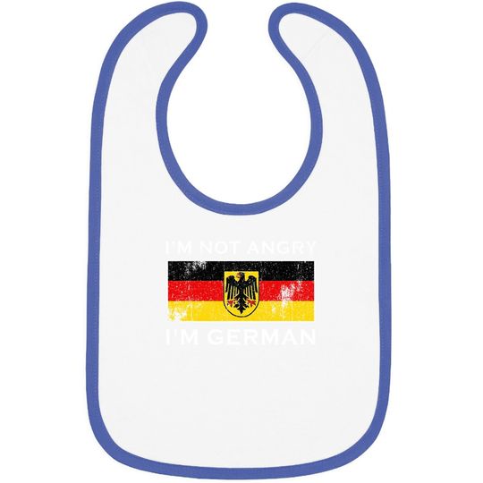 I'm Not Angry I'm German Germany Flag Beer Oktoberfest 2021 Baby Bib
