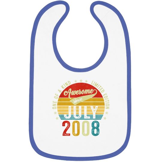 13 Years Old Vintage 2008 Limited Edition Baby Bib