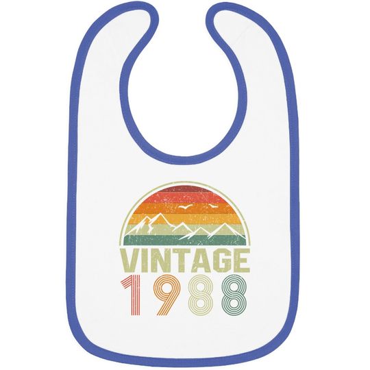 Classic 33rd Birthday Gift Idea Vintage 1988 Baby Bib