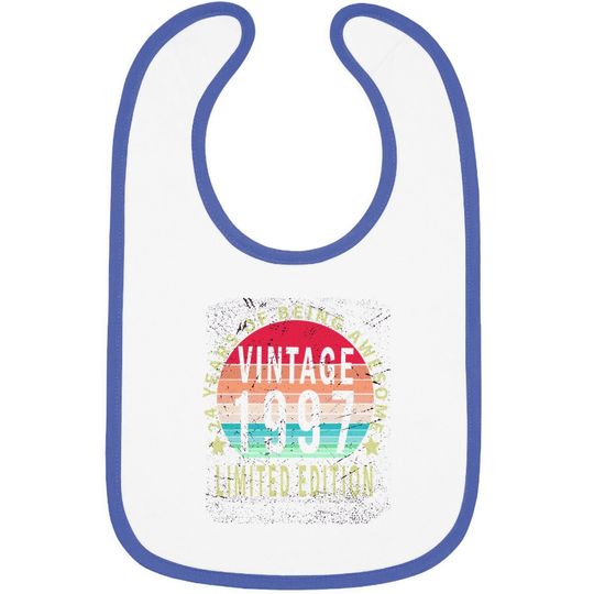 24 Year Old Gifts Vintage 1997 Limited Edition Baby Bib