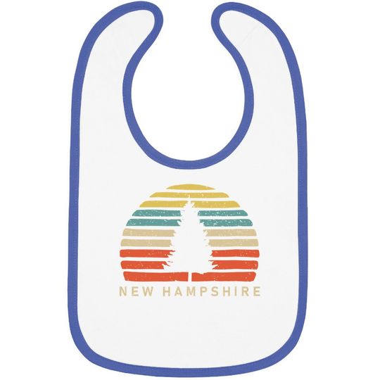 Retro Sunset New Hampshire Baby Bib