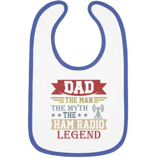 Amateur Ham Radio Operator Baby Bib Gift For Dad Vintage Retro Baby Bib