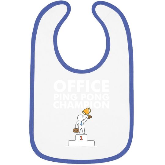 Office Ping Pong Champion And Table Tennis Baby Bib