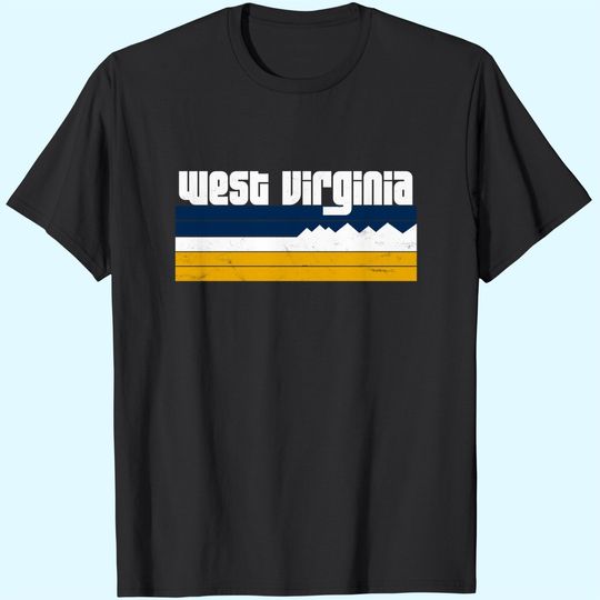 Cute West Virginia Allegheny Mountains Retro T-Shirt