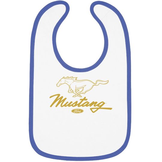 Ford Mustang Pony Script Logo Premium Baby Bib