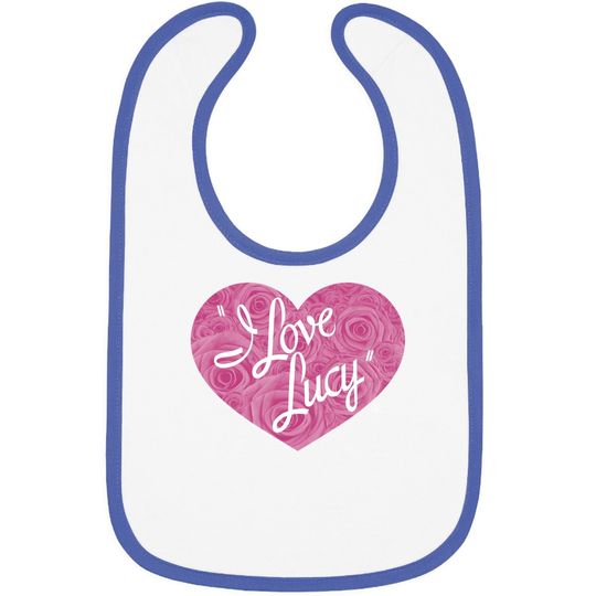 I Love Lucy Classic Tv Comedy Lucille Ball Pink Roses Logo Adult Baby Bib