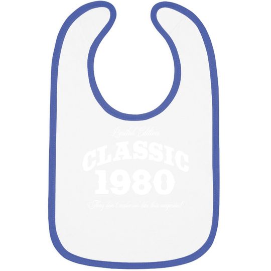 Gift For 41 Year Old: Vintage Classic Car 1980 41st Birthday Baby Bib