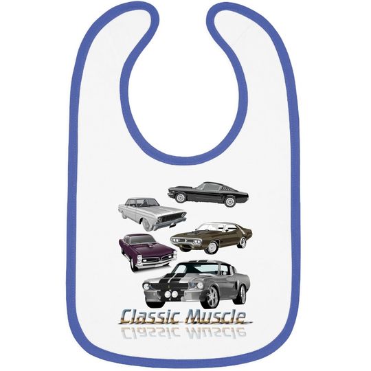 Classic American Muscle Cars Vintage Baby Bib