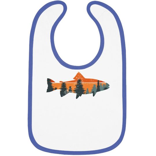 Trout Fly Fishing Nature Outdoor Fisherman Gift Baby Bib