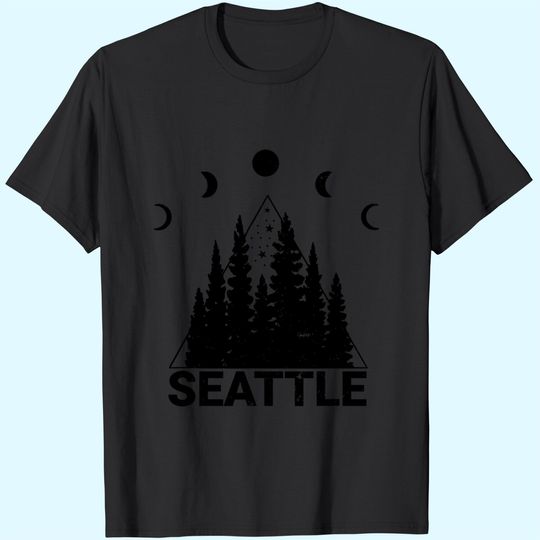 Seattle Washington Forest Nature Vintage T-Shirt