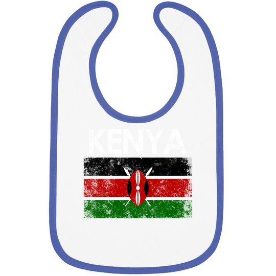 Vintage Kenya Kenyan Flag Pride Baby Bib