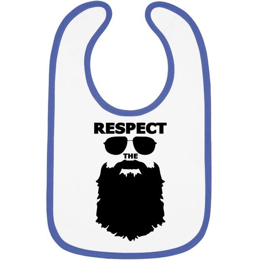 Respect The Beard Novelty Graphic Baby Bib