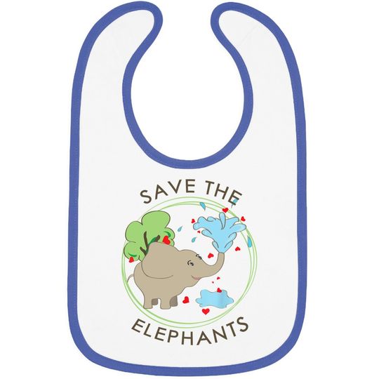 Save The Elephants Baby Bib
