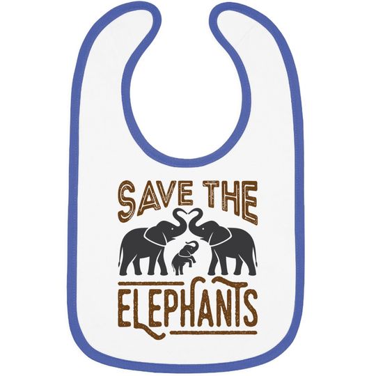 Protect Wildlife Save The Elephants Baby Bib
