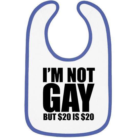 I Am Not Gay But $20 Is $20 College Baby Bib