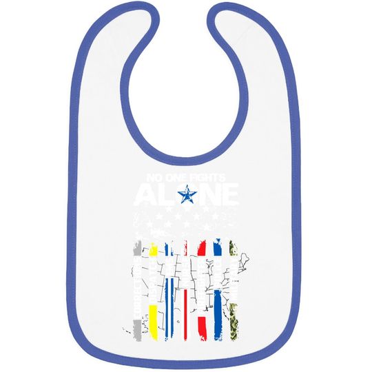 First Responders American Thin Line Police Fire Military Ems Baby Bib
