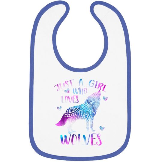 Just A Girl Who Loves Wolves Baby Bib