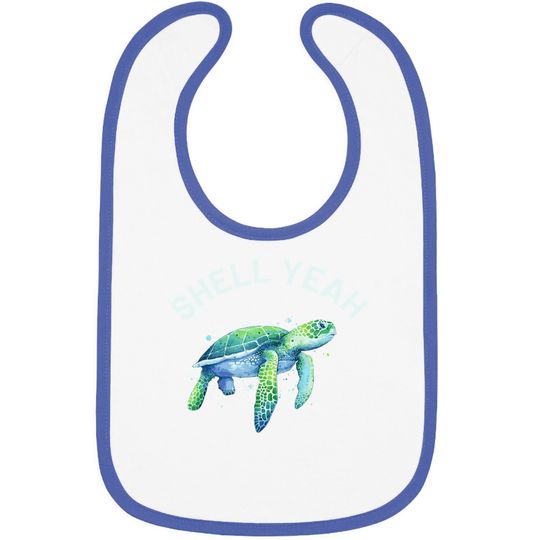 Shell Yeah - Cute Tortoise & Sea Turtle Baby Bib