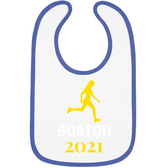 Boston 2021 Running Marathon Training In Progress Runner Baby Bib