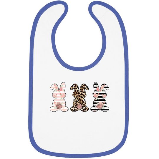 Easter Bunny Rabbit Trio Cute Easter Baby Bib