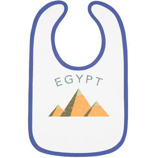 Egypt Pyramids Giza Cairo Distressed Baby Bib